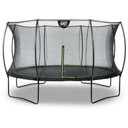 Exit - SOLO TRAMPOLINO Tappeto elastico da giardino rotondo 366cm con rete di sicurezza con pali curvi - nero. Sicurezza ottimale e qualità en oferta