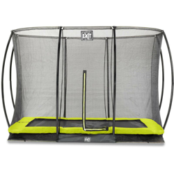 Exit - SOLO TRAMPOLINO Tappeto elastico da giardino interrato rettangolare 214x305cm con rete di sicurezza - verde. Sicurezza e qualità características