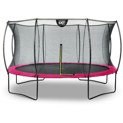 Exit - SOLO TRAMPOLINO Tappeto elastico da giardino rotondo 366cm con rete di sicurezza con pali curvi - rosa. Sicurezza ottimale e qualità