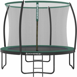 Songmics - Trampolino, Tappeto Elastico da 305 cm (10 piedi) per Giardino con Scaletta, Rete di Sicurezza, Pali ad Arco Ricoperti, Test di Sicurezza características