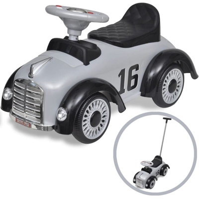 vidaXL Macchina Cavalcabile Retro a Spinta per Bambini Grigia - Grigio