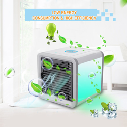 Asupermall - Personal Mini condizionatore d'aria di raffreddamento del ventilatore Plastic Machine Refrigerante con cavo USB en oferta