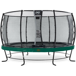 Exit - SOLO TRAMPOLINO Tappeto elastico da giardino rotondo 427cm con rete di sicurezza Deluxe - verde. Con telaio molto stabile. Un trampolino precio