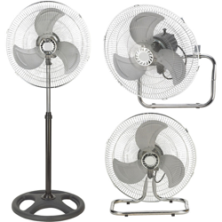 Ventilatore Acciaio 3in1 a Piantana Tavolo Parete Base Tonda 70 W Pala 45 cm en oferta