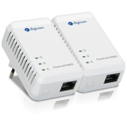 Kit 2 Adattatori Ethernet Powerline 2 x 1 Porte Ethernet 500 Mbps en oferta