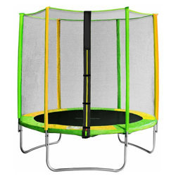 Trampolino da Giardino per Bambini, Trampolino Elastico con Rete di Sicurezza, Diametro 150 cm, Rete di Protezione, Corda per Bungee características