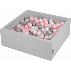 90X30cm/300 Palline ? 7CM Quadrato Piscina Di Palline Colorate Per Bambini Fabbricato In EU, Grigio Ch:Perla/Grigio/Trasparente/Rosa Ch - grigio precio