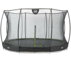 Exit - SOLO TRAMPOLINO Tappeto elastico da giardino interrato rotondo 366cm con rete di sicurezza - nero. Sicurezza e qualità características