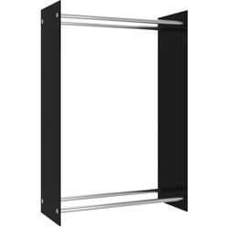 Porta Legna Nero 80x35x120 cm in Vetro - Nero - Vidaxl en oferta