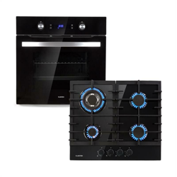 Klarstein Gusteau Ignito Set Incasso Forno Elettrico/Fornello Gas 64L nero Inox características