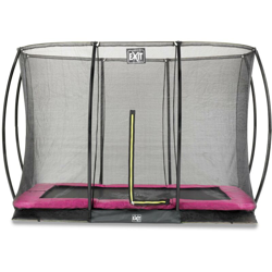 Exit - SOLO TRAMPOLINO Tappeto elastico da giardino interrato rettangolare 214x305cm con rete di sicurezza - rosa. Sicurezza e qualità en oferta