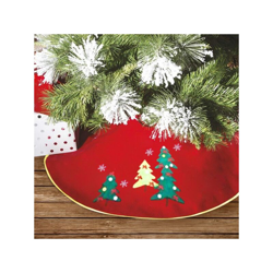 Tappeto Gonna Copertura Base Albero Di Natale 100Cm Rosso Decorazioni Natalizie precio