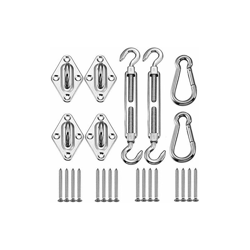 Myling - Set di Accessori di Montaggio per Tenda Parasole, Quadrata, in Acciaio Inox precio