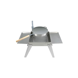 Braciere pieghevole da giardino in acciaio inox â braciere 2 in 1 con parascintille e griglia â dimensioni 72 x 35,5 x 57 cm â con tappetino da forno en oferta