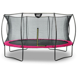 SOLO TRAMPOLINO Tappeto elastico da giardino rotondo 427cm con rete di sicurezza con pali curvi - rosa. Sicurezza ottimale e qualità características