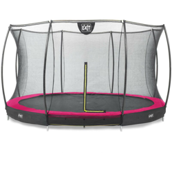 SOLO TRAMPOLINO Tappeto elastico da giardino interrato rotondo 427cm con rete di sicurezza - rosa. Sicurezza e qualità características