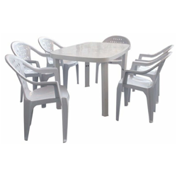 Tavolo ovale in resina l138xp84xh75 tavoli arredo giardino arredamento esterno en oferta