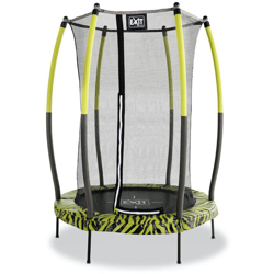 SOLO TRAMPOLINO Tappeto elastico Junior rotondo 140cm con rete di sicurezza - nero/verde. Per uso esterno e interno características