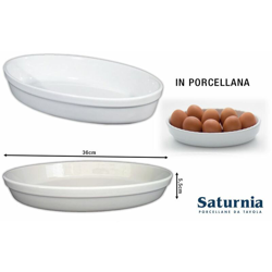 Pirofila Ovale Porcell. Forno Bianco Cm.36 en oferta