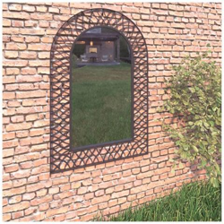 Specchio Da Parete Per Giardino Ad Arco 50x80 Cm Nero (245919) precio