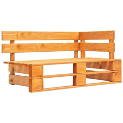 Panca Da Giardino Angolare Con Pallet Legno Marrone Miele precio