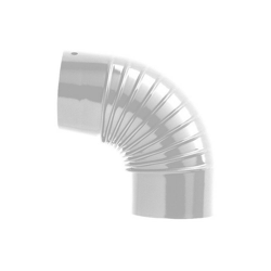 Curva 90° in acciaio smaltata bianca per stufe pellet diam. 11 cm - save fumisteria en oferta