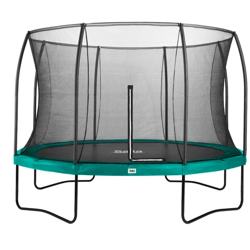 SOLO TRAMPOLINO Tappeto elastico da giardino rotondo 366cm - verde. Con rete di sicurezza con cerniera a doppia faccia e bordo protettivo spesso. en oferta