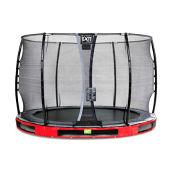 SOLO TRAMPOLINO Tappeto elastico interrato rotondo 305cm - rosso. Con rete di sicurezza a chiusura automatica e bordo protettivo robusto e extra características