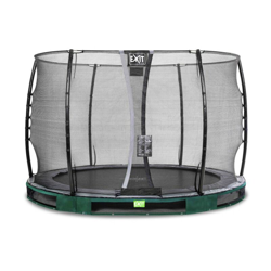 SOLO TRAMPOLINO Tappeto elastico interrato rotondo 305cm - verde. Con rete di sicurezza a chiusura automatica e bordo protettivo robusto e extra características