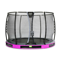 SOLO TRAMPOLINO Tappeto elastico da giardino interrato rotondo 305cm - rosa. Con rete di sicurezza Deluxe e bordo protettivo extra sicuro. Qualità e precio