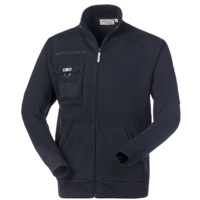 Rossini Quebec felpa fullzip con taschino e porta badge, blu, taglia XL