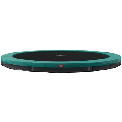 SOLO TRAMPOLINO Tappeto elastico da giardino interrato rotondo 430cm - verde. Progettato per un allenamento sicuro. Ideale per adolescenti e adulti