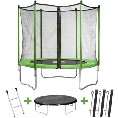 Trampolino tappeto elastico YOOPI - Ø2.44 m - con rete, scala e telone