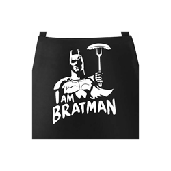 "MoonWorks® - Grembiule da barbecue da uomo con scritta ""I am Bratman"", in cotone, taglia unica, colore: Nero" características