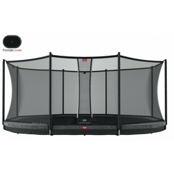 Solo Trampolino - BERG Grand Favorit interrato ovale 520x345cm - grigio en oferta