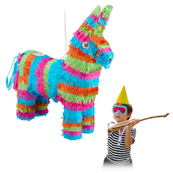 Pignatta Asinello, Pentolaccia a Forma di Animale da Riempire, per Bambini, Party & Compleanni, colorata en oferta