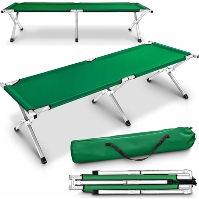 TRESKO XXL Brandina da Campeggio | Letto da Camping | Letto per Ospiti | 190 x 64 x 44 cm | Pieghevole | Tubo di Metallo | Capacità fino a 150 kg