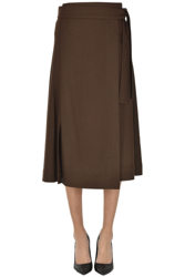 Wraparound midi skirt precio