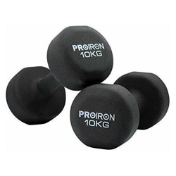 Prkned10k Set Di Pesi Per Manubri, 2 Pezzi, 10 Kg, Nero, Neoprene en oferta