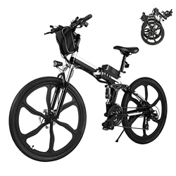 Bici Elettriche E-bike Folding Bike, 26" Ebike Uomini 250W Bici Elettrica con Batteria Rimovibile 8Ah, Shimano 21 Velocità, City Bike per Uomini e Don en oferta