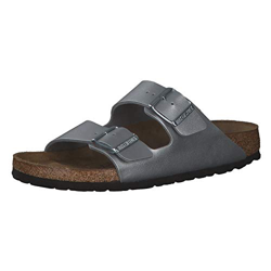 Birkenstock Schuhe Arizona Birko-Flor Schmal Silver (1012283) 40 Silber en oferta