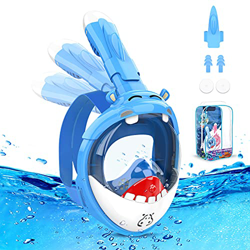 Maschera Subacquea,Maschera Snorkeling Bambino con Visuale Panoramica 180° Design Pieno Facciale Anti-appannamento e Anti-Infiltrazioni, Innovativo Si características