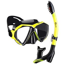 Dorlle Set da Snorkeling con boccaglio e Occhiali da Immersione Maschera Subacquea Impermeabile Anti-Appannamento Anti-Perdita in Vetro temprato con b precio