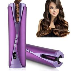 Arricciacapelli Automatico Senza Fili, MOREASE Piastra per Capelli Onde Portatile, Ferro Arricciacapelli Cordless Rotante con Display LCD Temperatura  características