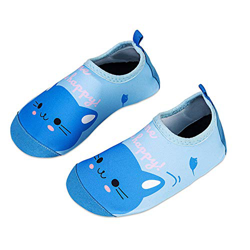 Scarpe da nuoto per bambini, da spiaggia, per bambini, a piedi nudi, FBA-TX-Child-Blue Cat-28/29 EU, Blu en oferta