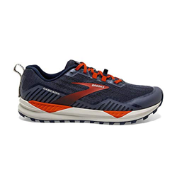 Brooks Cascadia 15, Scarpe da Corsa Uomo, Navy/Orange/Pelican, 46.5 EU en oferta