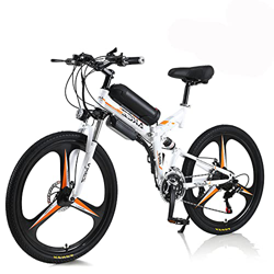 Hyuhome Bici Elettrica Per Uomini Adulti Donne, 26" E-Bike Pieghevole 250W / 350W 36V 10A 18650 Batteria Agli Ioni Di Litio in Montagna Con Sistema Di en oferta