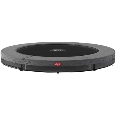 SOLO TRAMPOLINO Tappeto elastico da giardino interrato rotondo 330cm - grigio. Progettato per un allenamento sicuro. Ideale per adolescenti e adulti