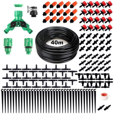 Happyshopping - 40 m 158pcs tubo vestito, sistema di irrigazione giardinaggio innaffiamento