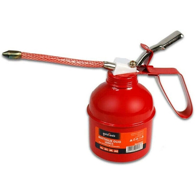 Oliatore pompa manuale con beccuccio flessibile 11 cm lubrificatore spray serbatoio 300cc in acciaio lubrifica